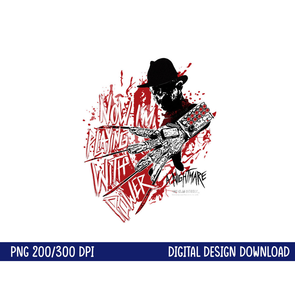 Nightmare on Elm Street Playing with Power png, sublimation .jpg