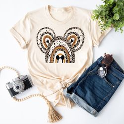 animal print rainbow disney shirt,  animal kingdom themed disney trip shirt, for