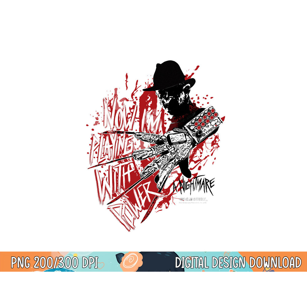 Nightmare on Elm Street Playing with Power  png, sublimation .jpg