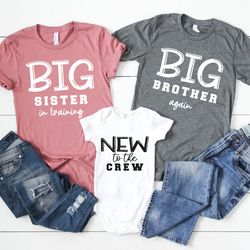 big brother big sister, oldest middle youngest, family baby announcement, siblin