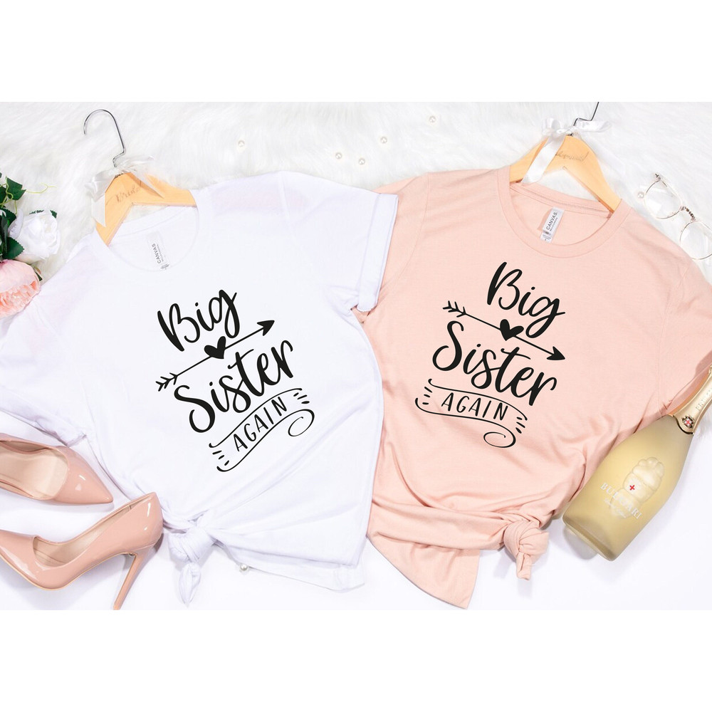 Big Sister In Training Shirt, Big Sister Again Shirt, Sister Shirts, Pregnancy Announcement Tshirt, Baby Announcement Tee, Big Sister Tshirt - 1.jpg