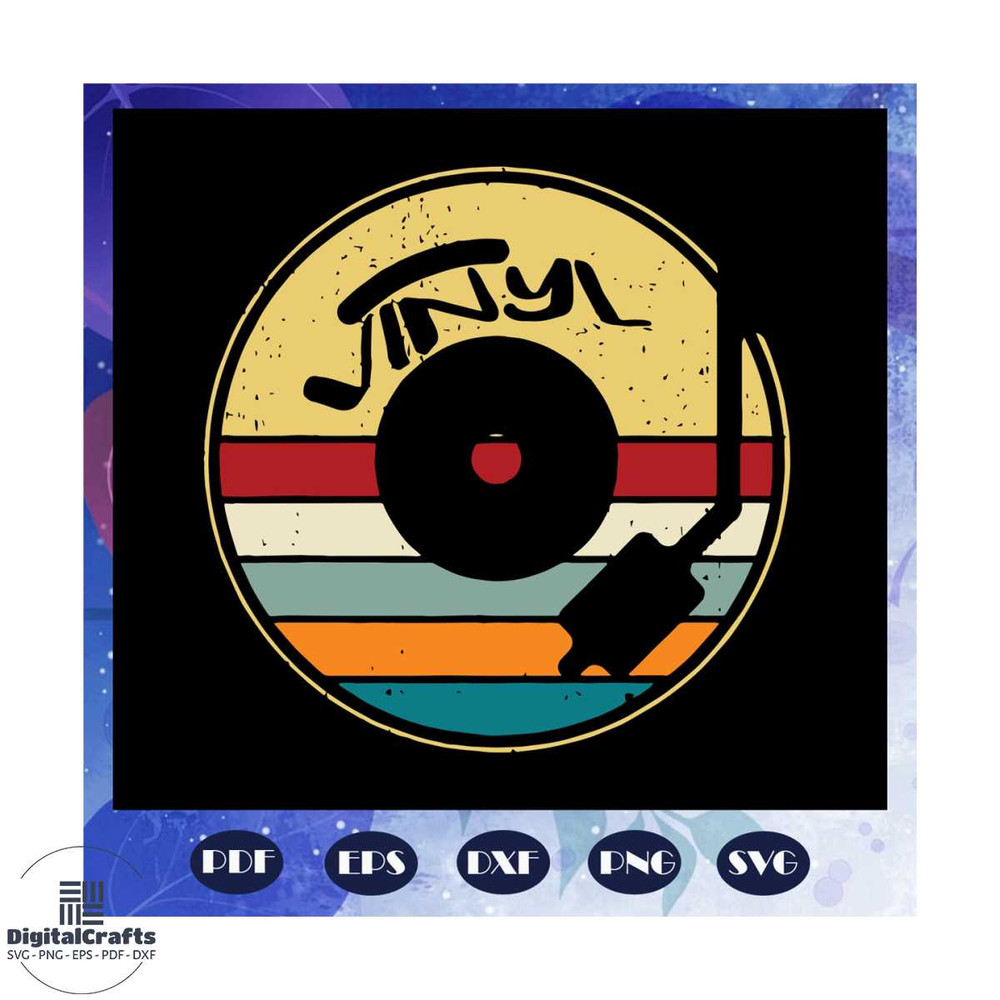 Vinyl record svg retro vinyl record svg record player svg vinyl record vector Files For Silhouet