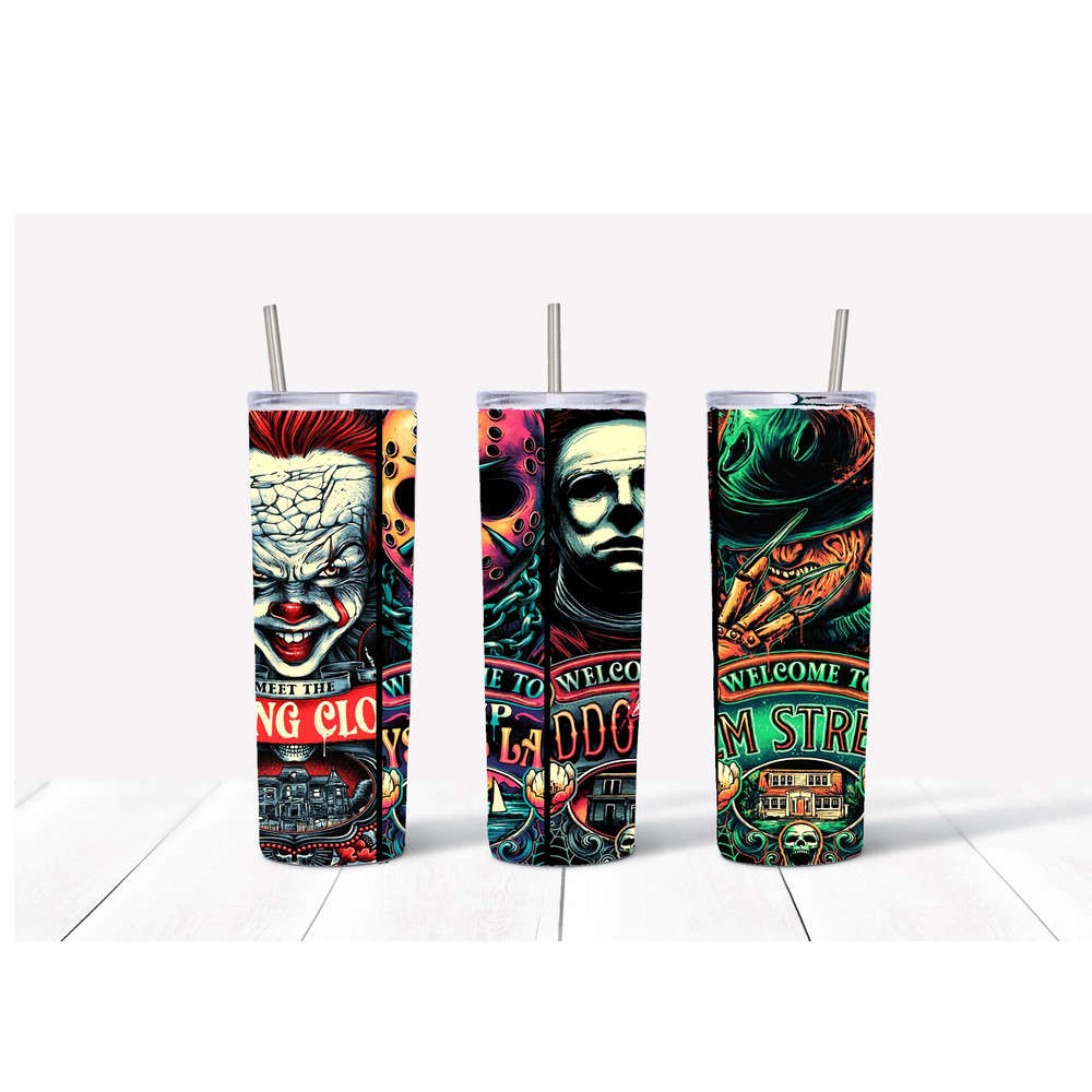 Halloween Horror Tumbler- Halloween murders -Scary Murderers -Scream - Saw - Freddy Krueger - Pennywise - Jason - Michael Myers - Chucky.jpg