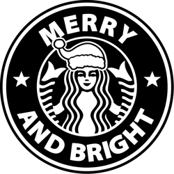 merry and bright starbucks svg, christmas starbucks svg