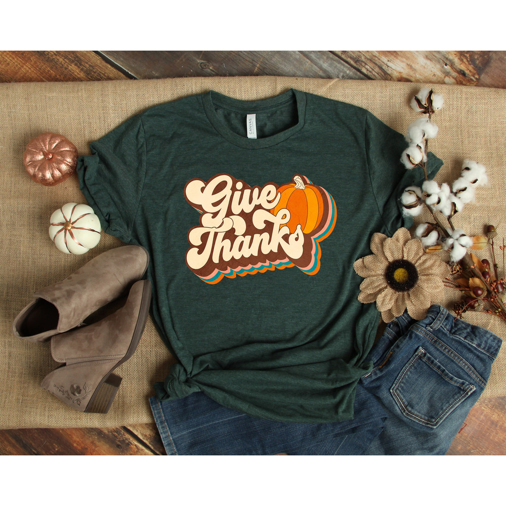 Give Thanks Shirt, Thankful Shirt, Thanksgiving Shirt, Thanksgiving Gift, Family Thanksgiving Shirt, Fall Shirt, Cute Fall Shirt - 1.jpg