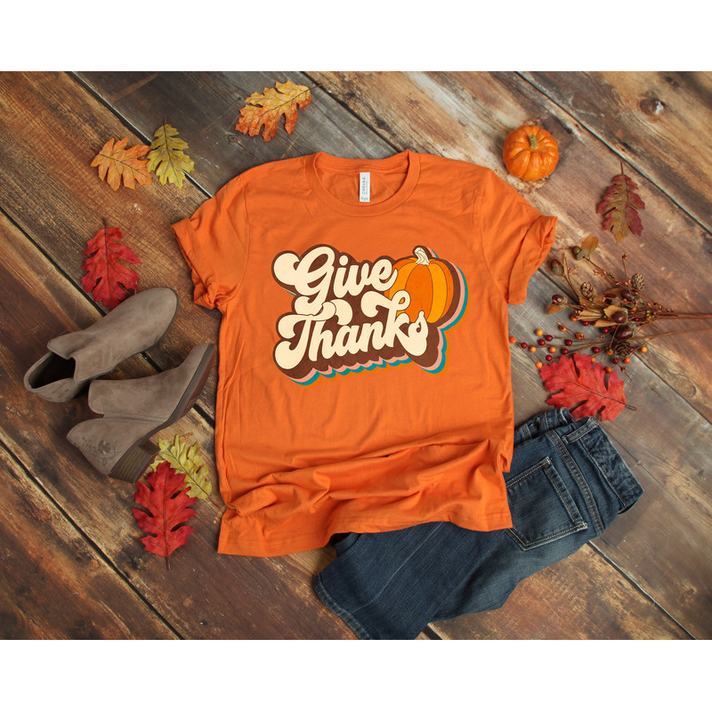 Give Thanks Shirt, Thankful Shirt, Thanksgiving Shirt, Thanksgiving Gift, Family Thanksgiving Shirt, Fall Shirt, Cute Fall Shirt - 3.jpg