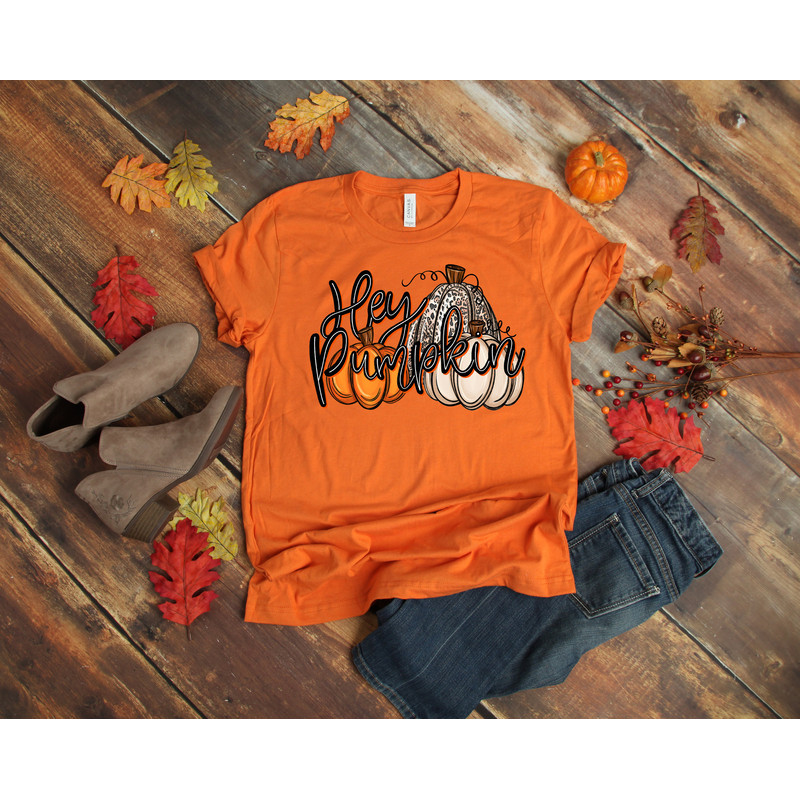 Hey Pumpkin, Hello Pumpkin, Fall Shirt, Pumpkin Shirt, Fall Women, Fall Tshirts, Retro Shirt, Thanksgiving Shirts, Leopard Pumpkin - 2.jpg