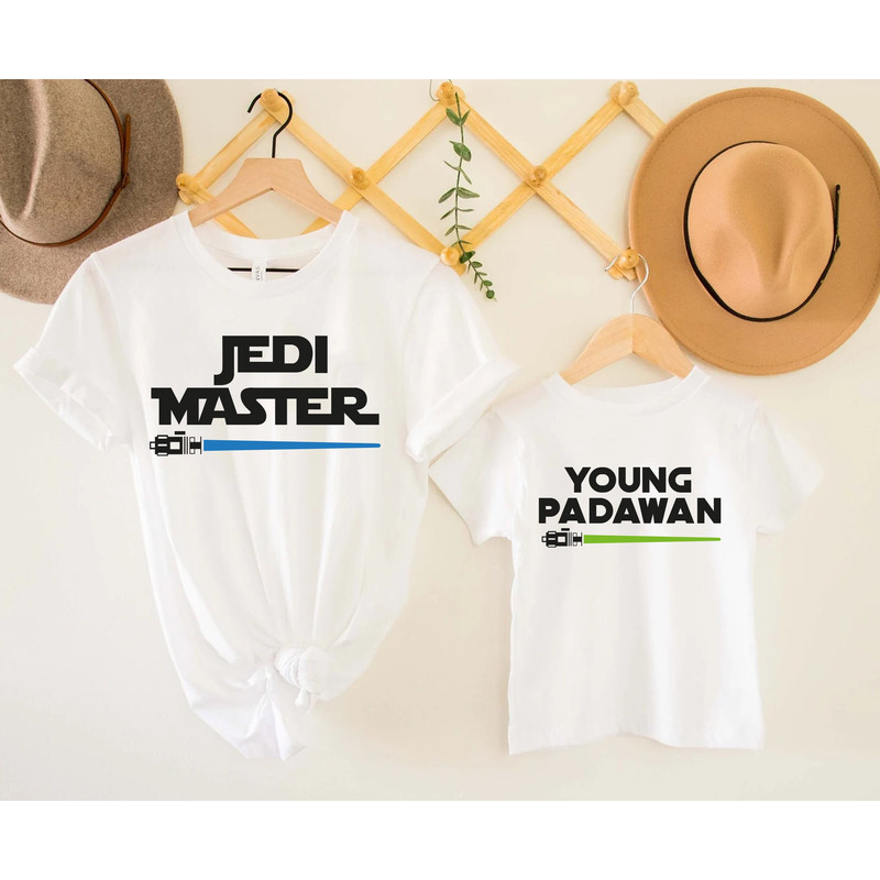 Jedi Master Young Padawan Shirts, Matching Star Wars T-Shirts, Jedi And Padawan Baby Shirt, Daddy Daughter Shirts, Dad And Son Jedi Shirt - 1.jpg