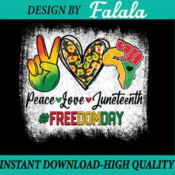 bleached peace love juneteenth 1865 freedom day african png, juneteenth 19, freedom day png, black history png