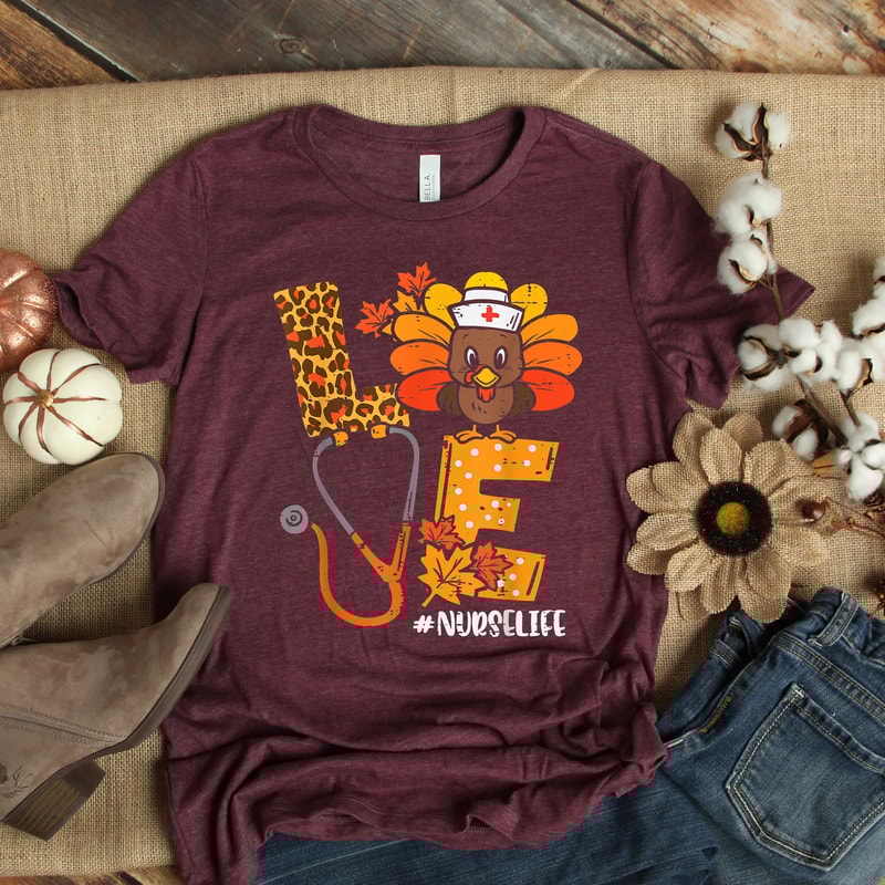 Nurse Leopard Turkey Shirt,Nurse Gift,Thanksgiving Nurse Shirt,Nurse Shirt,Thankful Nurse Shirt,Nurse Gift,Funny Nurse Shirt, Pumpkin - 2.jpg