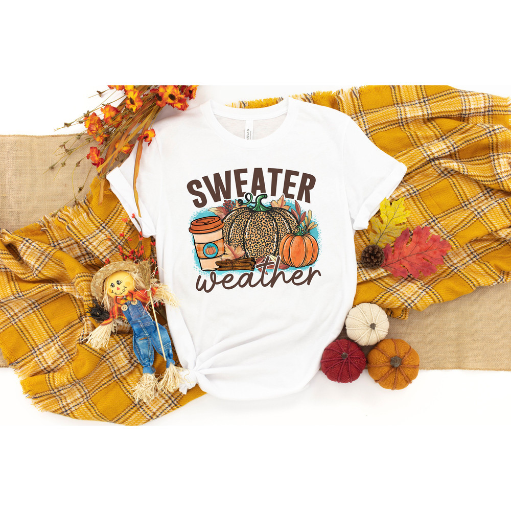Sweater Weather Shirt, Thanksgiving Shirt, Thankful Shirt, Fall Tshirt, Thankful Pumpkin Shirt, Thanksgiving Tee, Holiday Shirt, Fall Tee - 3.jpg