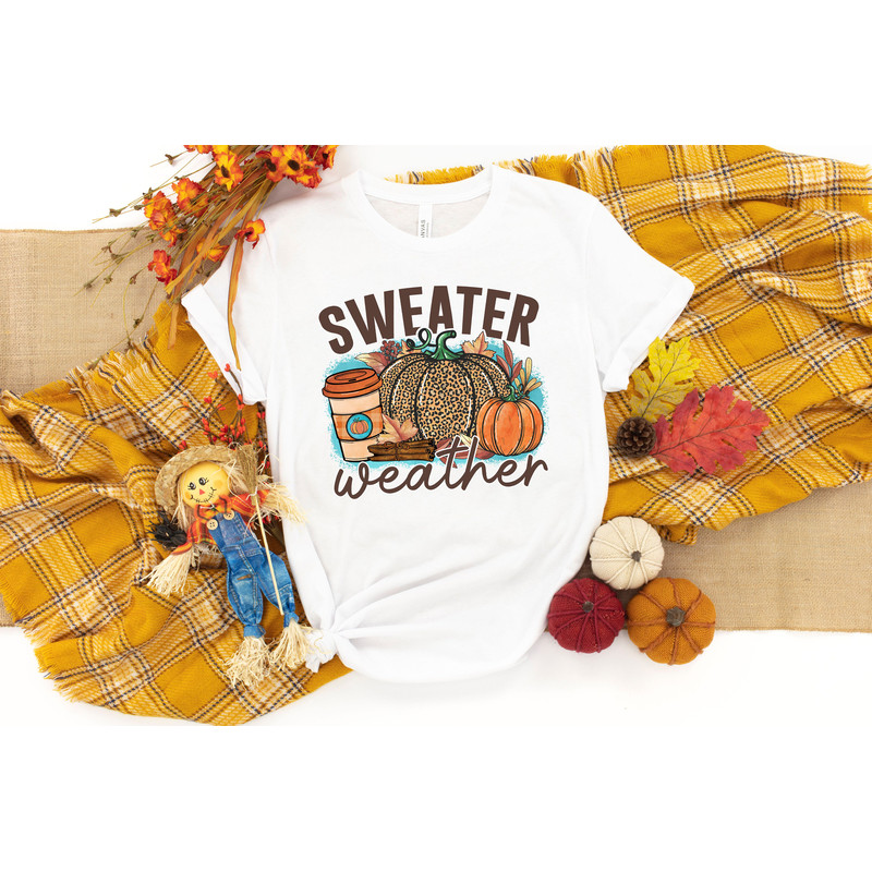 Sweater Weather Shirt, Thanksgiving Shirt, Thankful Shirt, Fall Tshirt, Thankful Pumpkin Shirt, Thanksgiving Tee, Holiday Shirt, Fall Tee - 3.jpg