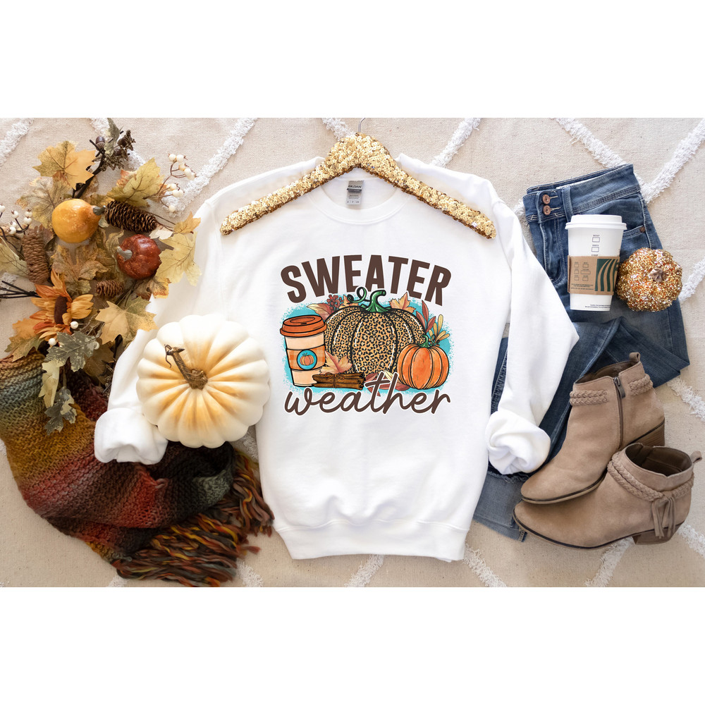 Sweater Weather Shirt, Thanksgiving Shirt, Thankful Shirt, Fall Tshirt, Thankful Pumpkin Shirt, Thanksgiving Tee, Holiday Shirt, Fall Tee - 4.jpg