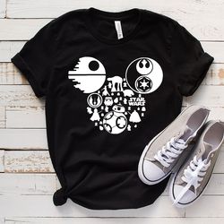 star wars mickey mouse shirt, mickey head star wars shirt, disney family shirts,
