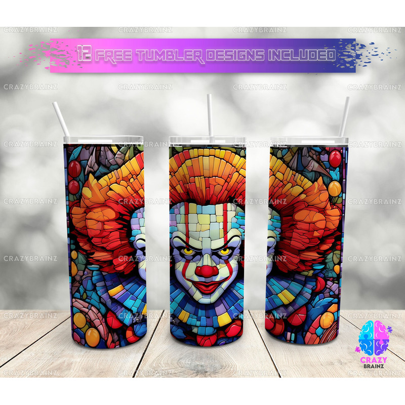 Horror 20oz Skinny Tumbler Wrap PNG Sublimation - Movie Character Tumbler Straight and Tapered PNG Instant Download-1.jpg