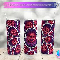 horror skinny tumbler, horror movie character wrap 20oz skinny tumbler, sublimation straight tapered 30oz skinny tumbler