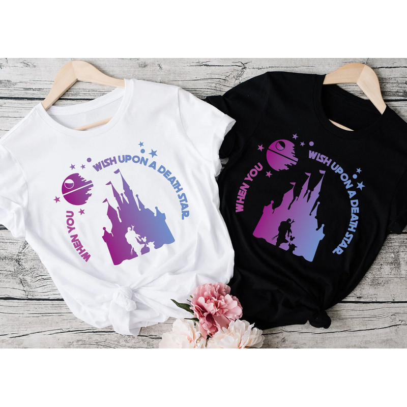 When You Wish Upon A Death Star Shirt, Galaxy Edge Shirt, Star Wars Shirt, Disneyworld, Disneyland, Friends Trooper, Mandalorian, Baby Yodaa - 1.jpg
