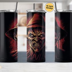 horror skinny tumbler, horror sublimation 20oz skinny tumbler, horror for straight tapered wrap 30oz skinny tumbler