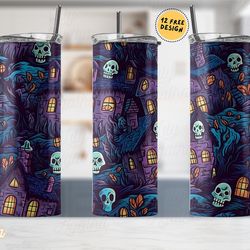 horror skinny tumbler, horror sublimation wrap 20oz skinny tumbler, horror for straight tapered 30oz skinny tumbler