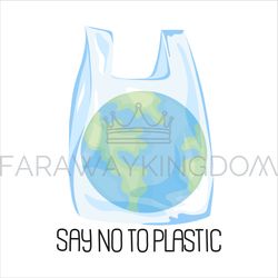 planet plastic world ecological problem vector illustration set
