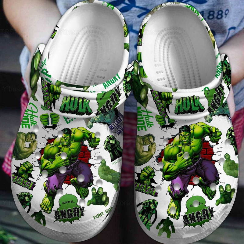 The Hulk Clogs, Superhero Crocs, The Hulk Fan Gifts, Charms Crocs, Crocs for Summer, Men'S Women'S Crocs, Avengers Shoes, Hulk Marvel.jpg
