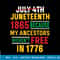 Juneteenth My Ancestors Weren't Free July 4th T-Shirt copy.jpg