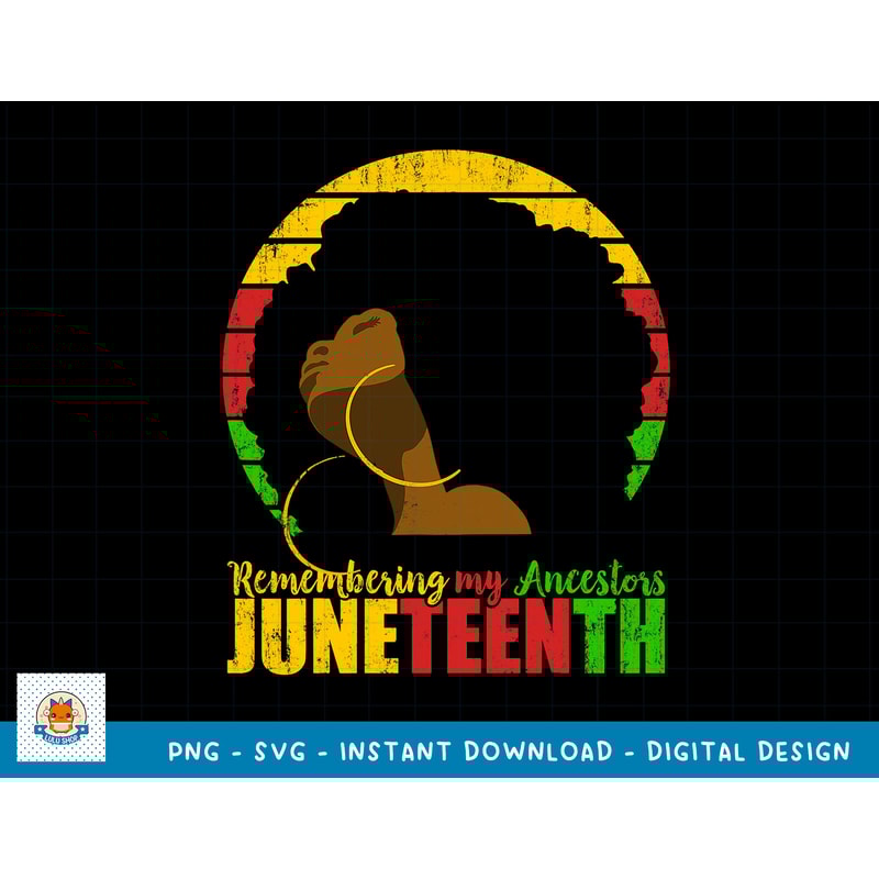 Juneteenth Tshirt Remembering My Ancestors Black Freedom T-Shirt copy.jpg