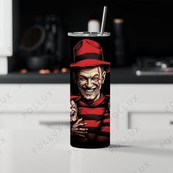 horror skinny tumbler, wrap sublimation design skinny glitter tumbler, halloween instant wrap skinny glitter tumbler