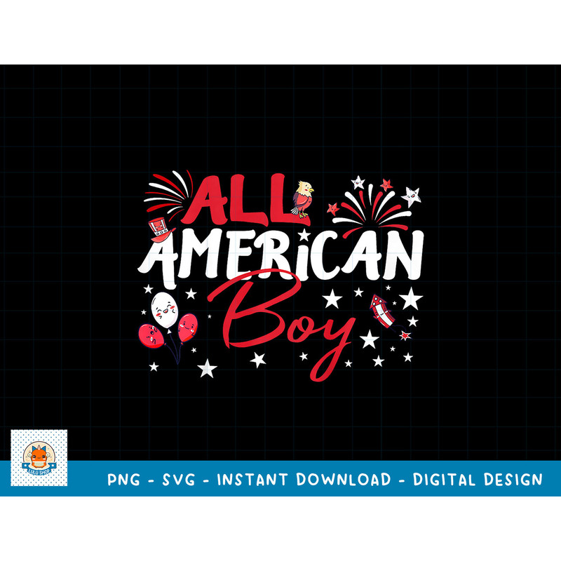 Kids All American Boy for Independence Day  Boys patriotic T-Shirt copy.jpg