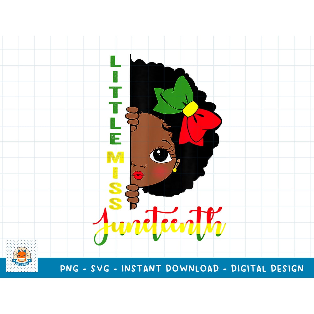 Little Miss Juneteenth Girl Toddler Black History Month T-Shirt copy.jpg