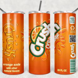 crush tumbler wrap design, soda tumbler, 20oz tumbler designs