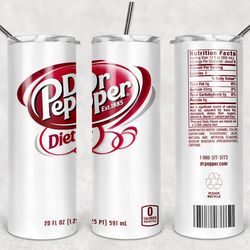 diet dr pepper can tumbler wrap design, soda tumbler, 20oz tumbler designs