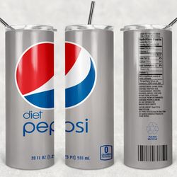 diet pepsi can tumbler wrap design, soda tumbler, 20oz tumbler designs