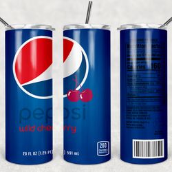 pepsi wild cherry tumbler wrap design, soda tumbler, 20oz tumbler designs