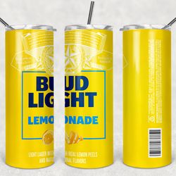 bud light lemonade  20oz tumbler designs, alcohol label tumbler, tumbler wrap designs