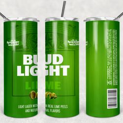budlight lime  20oz tumbler designs, alcohol label tumbler, tumbler wrap designs