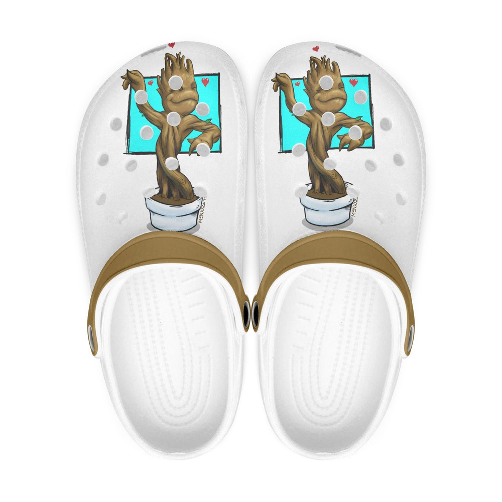 Baby Groot clogs, looks like crocs shoes, slippers, flip flops Birthday gift Custom clogs for men, women and kids.jpg