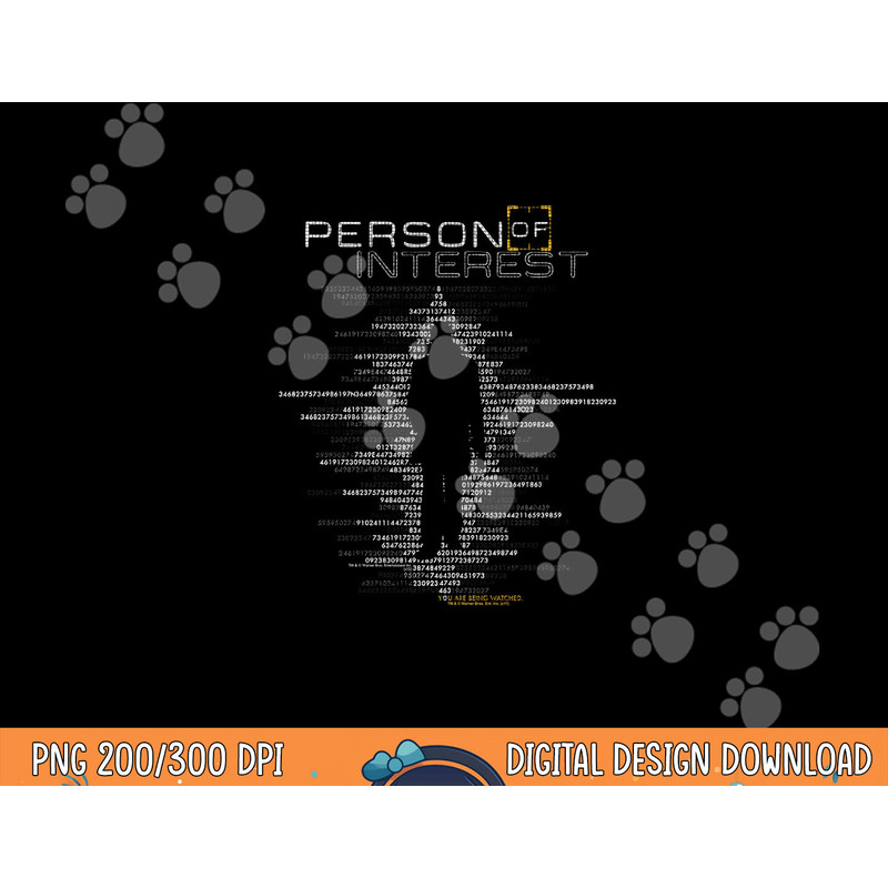 Person of Interest Digits Longsleeve T Shirt Long Sleeve  png, sublimation .jpg