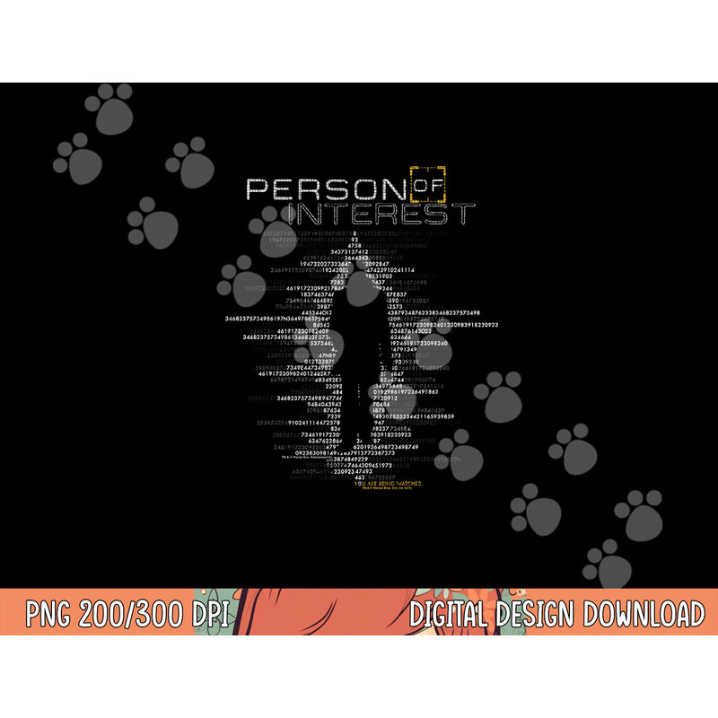 Person of Interest Digits Longsleeve T Shirt Long Sleeve png, sublimation .jpg