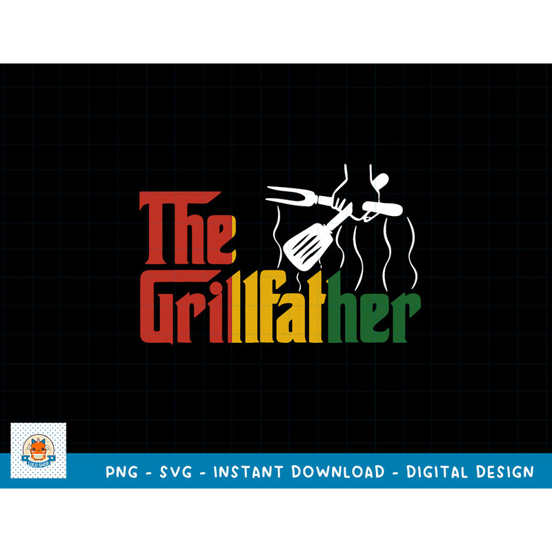 Mens The Grill-father Juneteenth Funny BBQ Chef African American T-Shirt copy.jpg