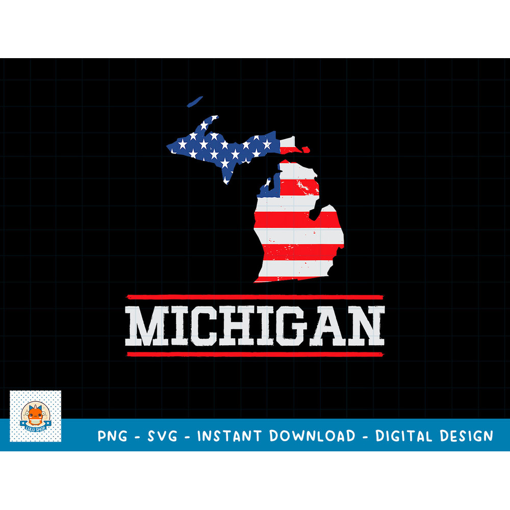 Michigan US Flag - US State Silhouette Michigan Souvenir T-Shirt copy.jpg