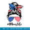 Mom Life Messy Bun America Flag Mothers Day Gift 4th Of July T-Shirt copy.jpg