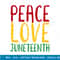 Peace Love & Juneteenth June 19th Freedom Day T-Shirt copy.jpg