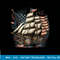 Pirate 4th of July American Flag USA America Funny Ship Boat T-Shirt copy.jpg