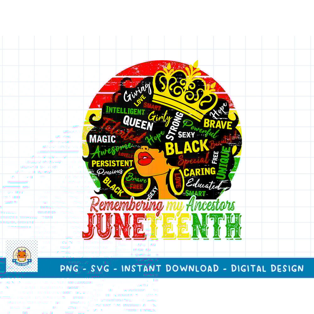 Remembering My Ancestors Juneteenth Celebrate Black Women T-Shirt (2) copy.jpg