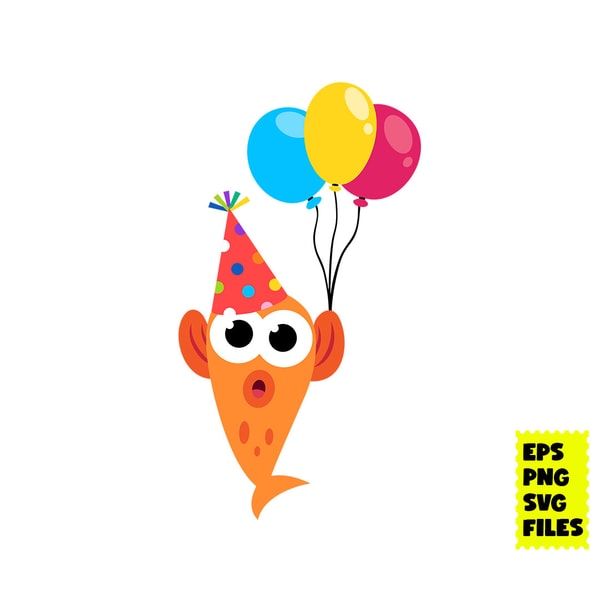 Elliot Fish Fish Svg, Fish Balloon Svg, Balloon Svg,Shark Svg, Baby Shar | Inspire ...