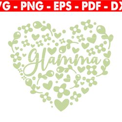 glamma svg, girl mom svg, png, mom svg cut file for cricut, mother's day svg, girl mom shirt svg, cutting file download