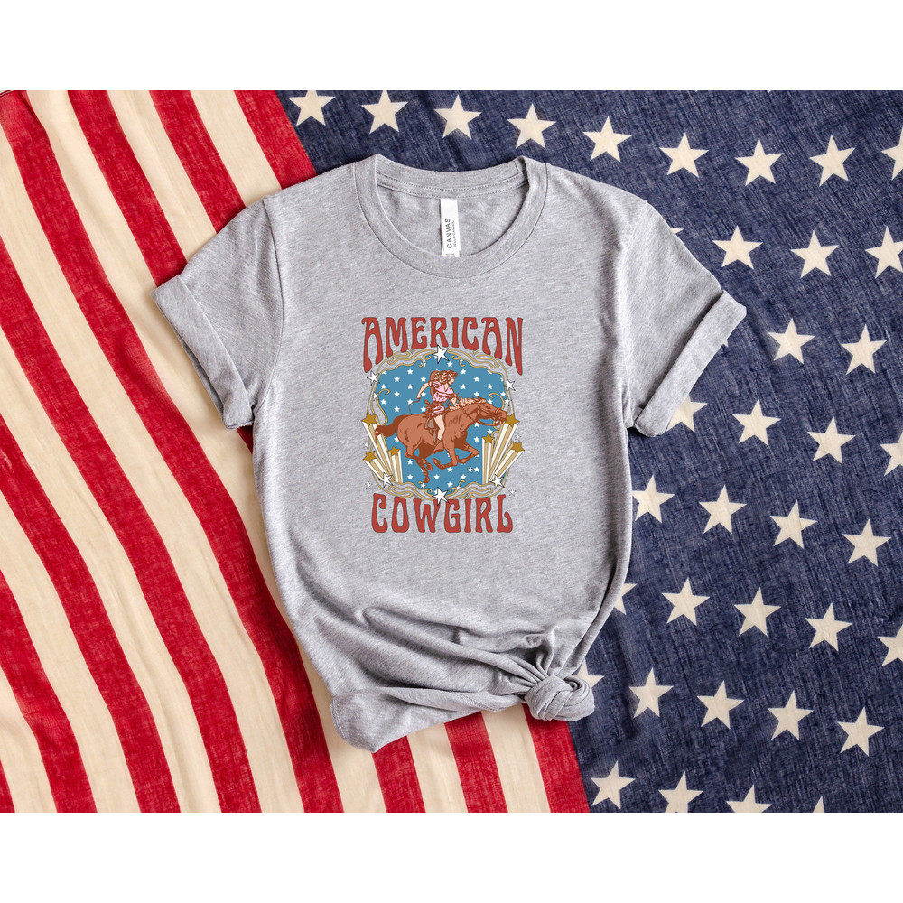 American Cowgirl Shirt, Howdy 4th of July Shirt, Patriotic Cowboy, Country 4th of July, Happy 4th of July, 4th of July Gifts, Firework Shirt - 3.jpg
