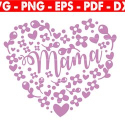 mama svg, girl mom svg, png, mom svg cut file for cricut, mother's day svg, girl mom shirt svg, cutting file download