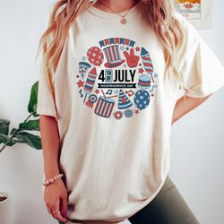 retro comfort 4th of july shirt, groovy independe